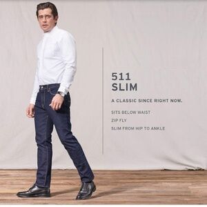 Levis 511 Slim Fit Waterless Jeans Size 26x29 NWT
